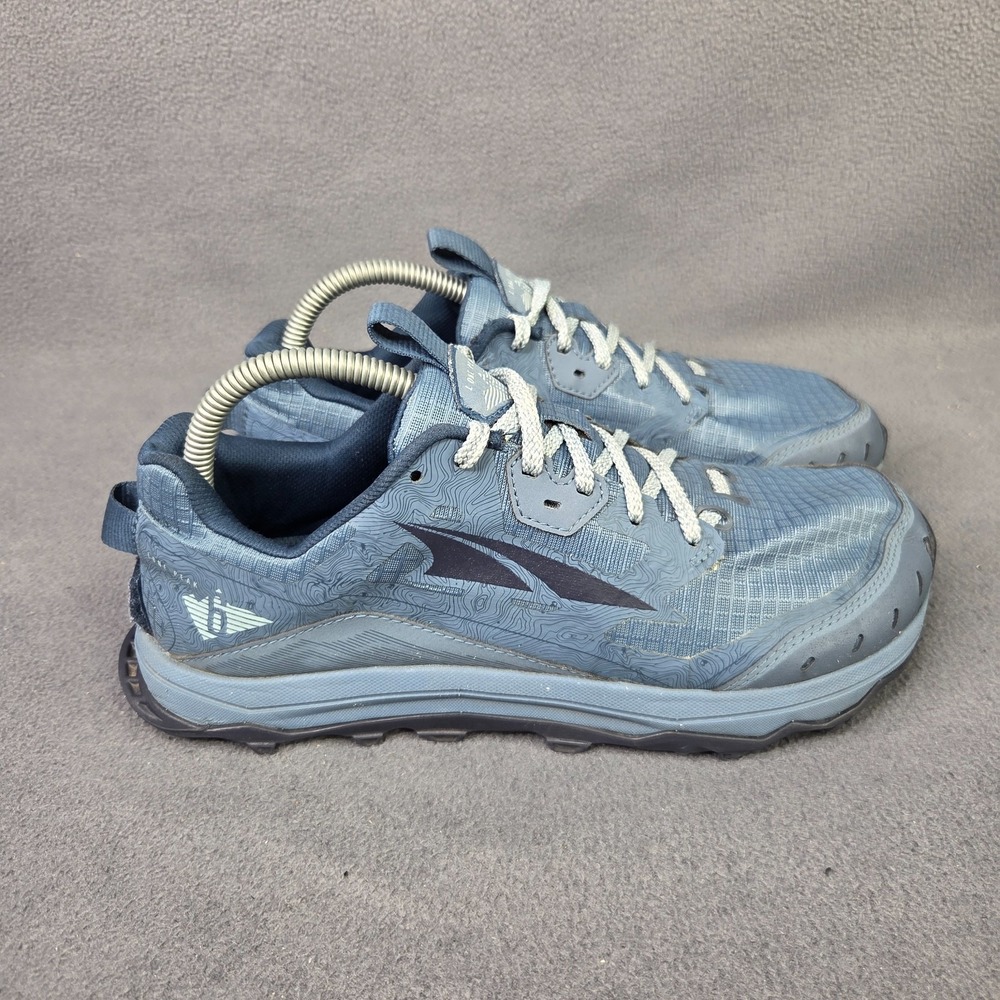 Altra Lone Peak 6 Trail Running Shoes Womens 9 Dusty Teal Blue Lace AL0A548E446